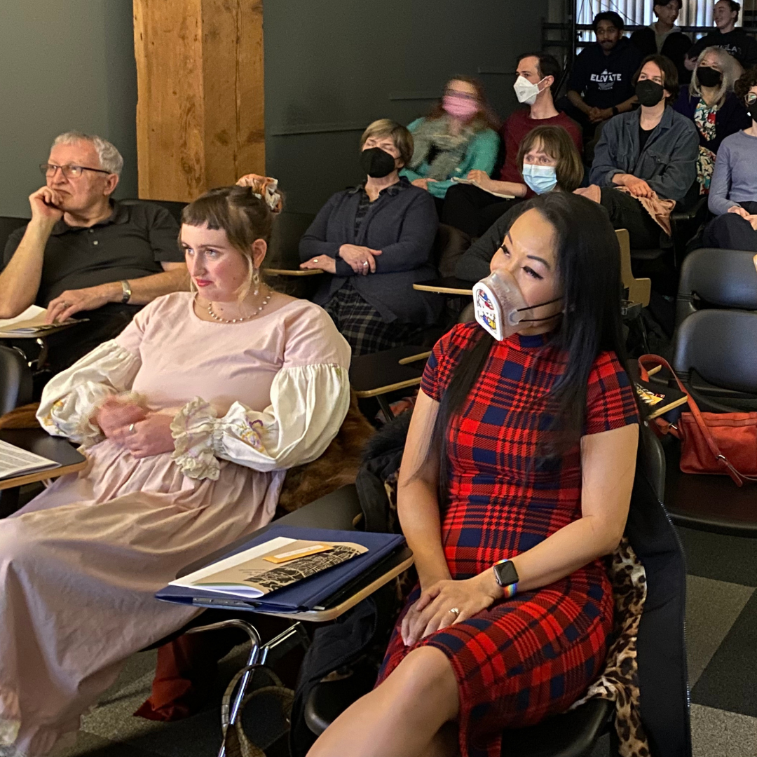 Attendees at Poets Corner Reading Series, a Vancouver non-profit