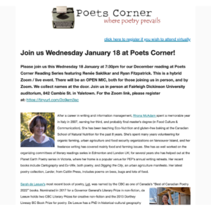 Arts Nonprofit newsletter before the redesign