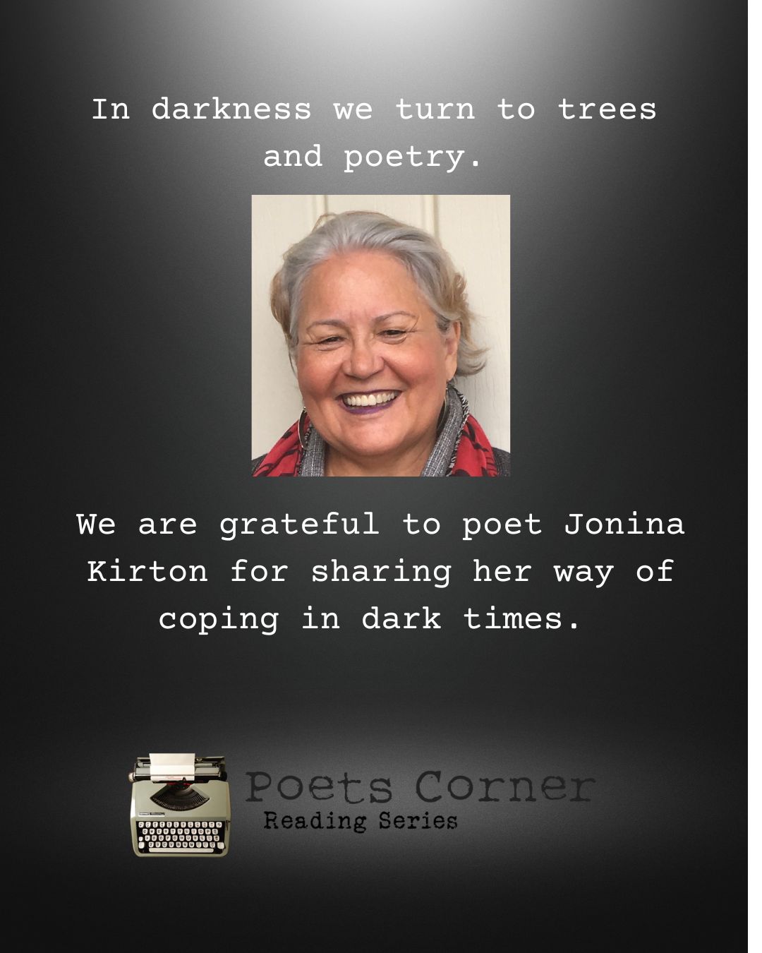 Page 6 of Instagram Carousel promoting nonprofit poetry reading with Jonina Kirton